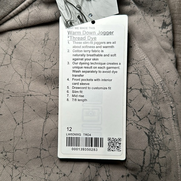Lululemon Warm Down Thread Dye Joggers - 12 - Picture 8 of 8